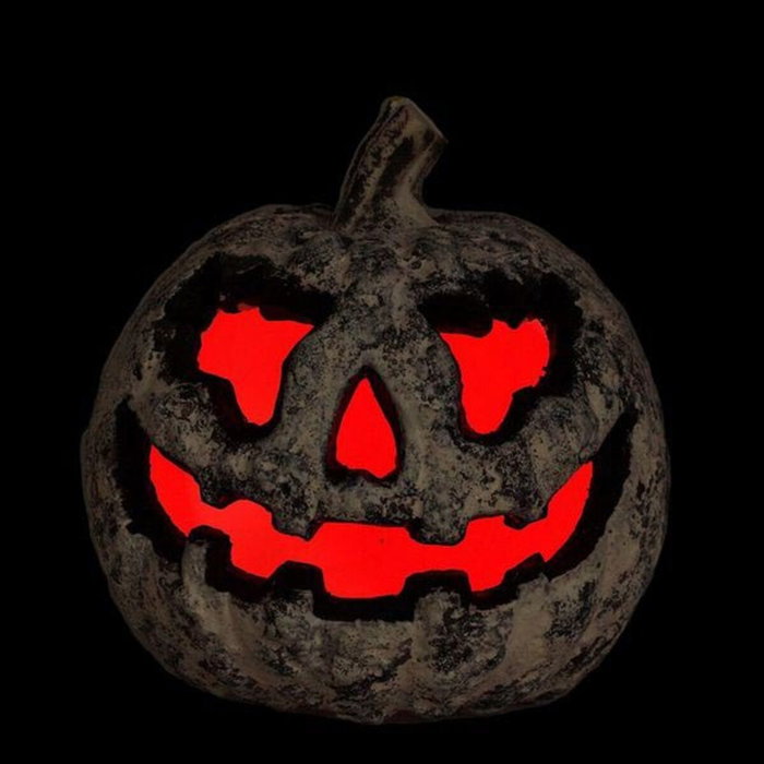 Atosa Calabaza decorativa de interior con luz, blanca, 21 cm
