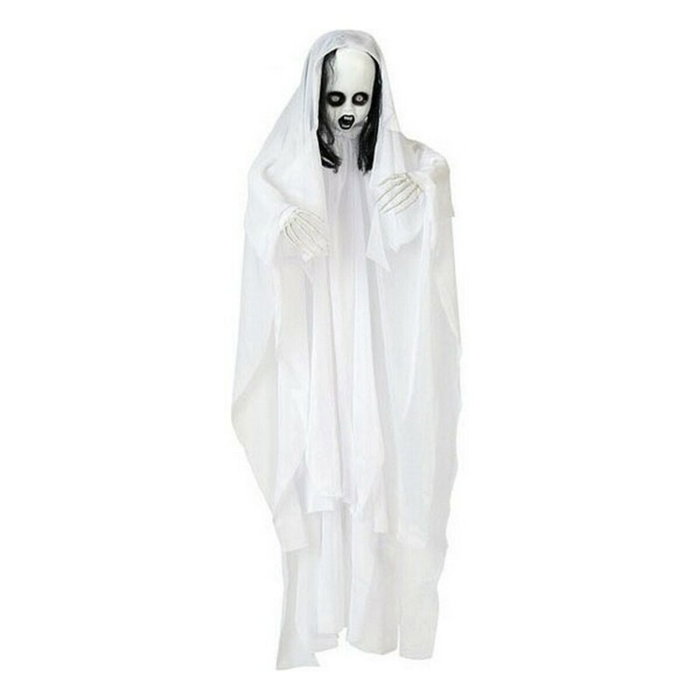 Partyrama Colgante Decoración Halloween Niña Fantasma 90 cm con Ojos Rojos Luminosos y Sonido Escalofriante Activado por Ruido Partyrama Colgante Decoración Halloween Niña Fantasma 90 cm con Ojos Rojos Luminosos y Sonido Escalofriante Activado por Ruido