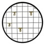 Atosa Industrial Collection Colgador Circular de Pared Decorativo Negro 30 cm con 4 Pinzas