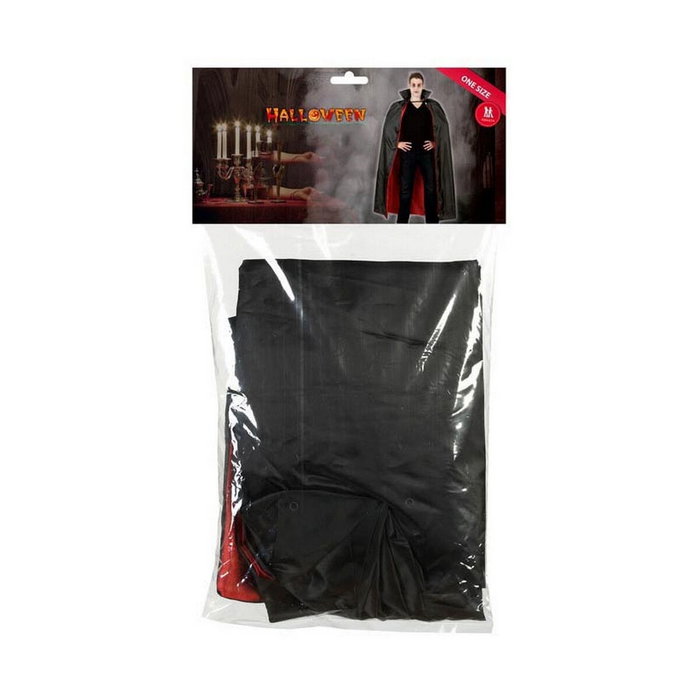 Atosa Capa de Vampiro Negra y Roja de 143 cm con Cuello Alto