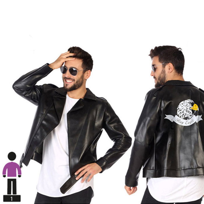 Disfraz Años 60 Hombre Adulto Chupa Negra Rock & Roll Rockabilly Talla XS-S Disfraz Años 60 Hombre Adulto Chupa Negra Rock & Roll Rockabilly Talla XS-S