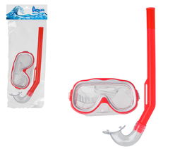 Gafas Buceo Con Tubo 17.5x45x6 cm Pvc Rojo Niño 8-14