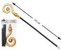 Bastón Espiral Dorado 127 cm Para Personajes Navideños O Fantásticos con Diseño Mágico