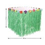 Atosa Faldón Decorativo para Mesa Fiesta Hawaiana Tropical, 275x75 cm Verde con Flores Multicolor
