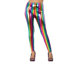 Leggings Multicolor Psicodélico Adulto para Trajes Hippies, Fiestas Neón o Festivales