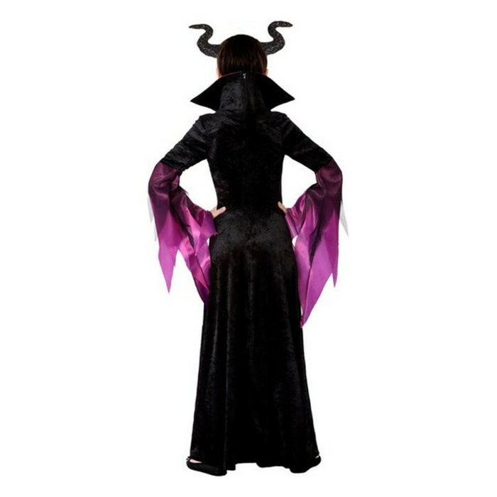 Disney Disfraz Niña Reina Malvada Blancanieves - Vestido Negro Morado, Talla 5-6 Años