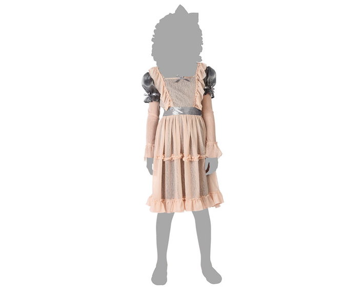 Disfraz Muñeca de Porcelana Infantil para Halloween - Vestido Rosa y Gris con Tocado - Para Niña 5-6 Años Disfraz Muñeca de Porcelana Infantil para Halloween - Vestido Rosa y Gris con Tocado - Para Niña 5-6 Años