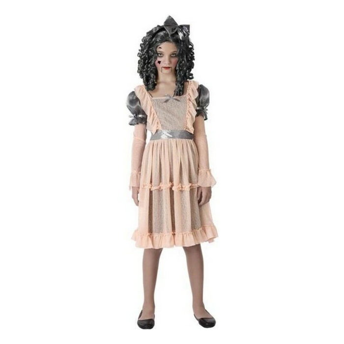 Disfraz Halloween Muñeca de Porcelana Terror Infantil para Niña 5-6 Años - Rosa, Gris y Beige Disfraz Halloween Muñeca de Porcelana Terror Infantil para Niña 5-6 Años - Rosa, Gris y Beige