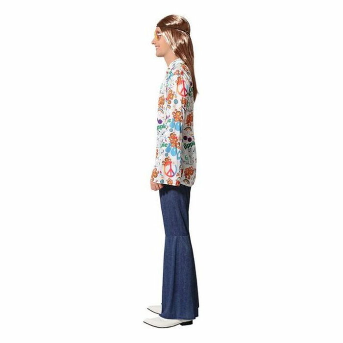 Disfraz Hippie Hombre Multicolor Años 60 Adulto Talla XS-S