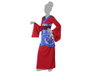 Atosa Disfraz China Niña Infantil Kimono Rojo Burdeos con Flores de Cerezo Talla 7-9 Años