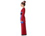 Atosa Disfraz China Niña Infantil Kimono Rojo Burdeos con Flores de Cerezo Talla 7-9 Años