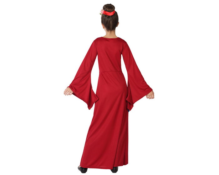 Atosa Disfraz China Niña Infantil Kimono Rojo Burdeos con Flores de Cerezo Talla 7-9 Años