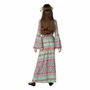 Disfraz Hippie para Niña 5-6 Años - Vestido Multicolor con Estampado Psicodélico y Flecos