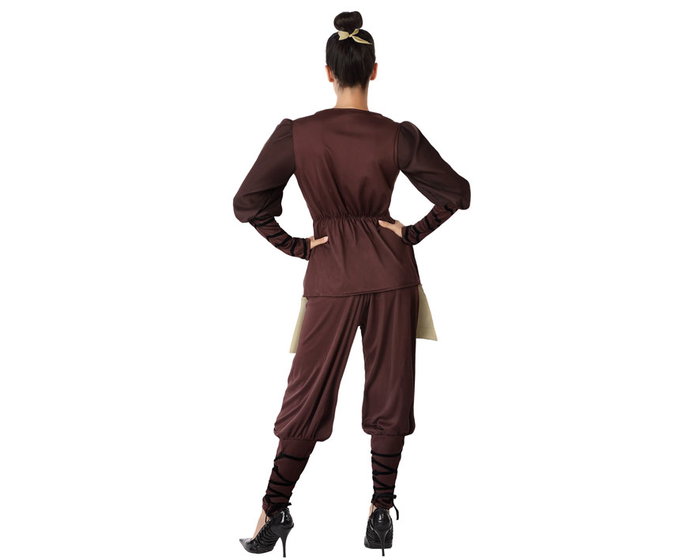 Disfraz Guerrera China Mujer Adulto XL: Camisa y Pantalón Marrón Disfraz Guerrera China Mujer Adulto XL: Camisa y Pantalón Marrón