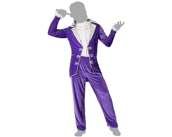 Disfraz Estrella Rock Morado para Hombre Adulto XL Chaqueta Pantalón Camisa Años 80 Disfraz Estrella Rock Morado para Hombre Adulto XL Chaqueta Pantalón Camisa Años 80