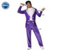 Disfraz Estrella Rock Morado para Hombre Adulto XL Chaqueta Pantalón Camisa Años 80