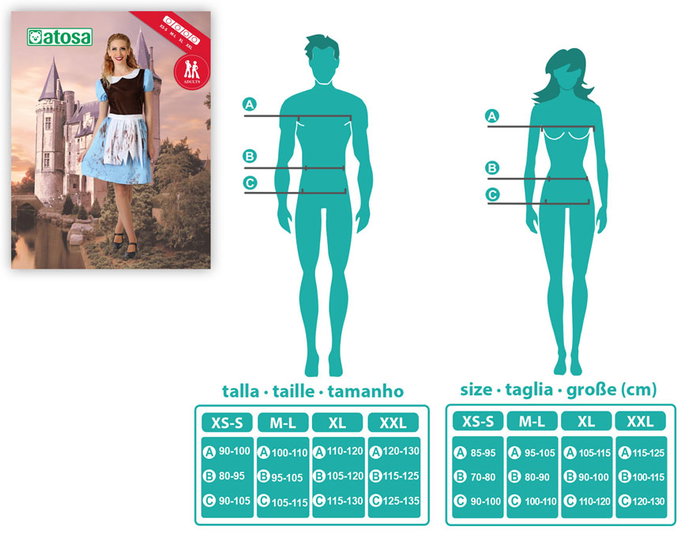 Disfraz de Cenicienta de Cuento de Hadas para Mujer Adulto Talla XS-S Disfraz de Cenicienta de Cuento de Hadas para Mujer Adulto Talla XS-S