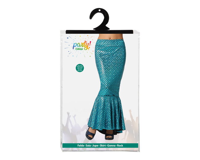 Falda De Sirena Azul Con Escamas Para Fiestas Y Carnaval Falda De Sirena Azul Con Escamas Para Fiestas Y Carnaval
