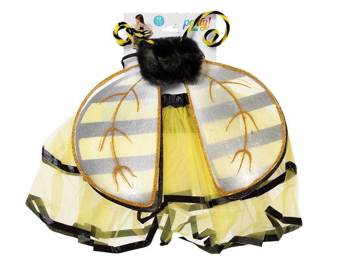 Atosa Conjunto de Alas, Tutú y Antenas de Abeja Amarilla