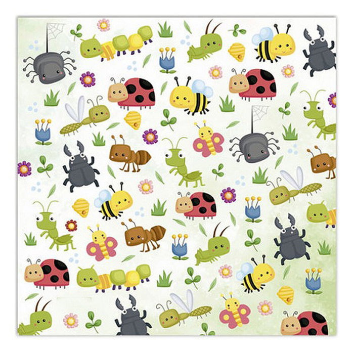 Mascarilla Higiénica de Tela Reutilizable Infantil Insectos 3-5 Años
