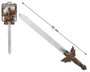 Espada Decorativa Guerrera 58 cm con Empuñadura de Águila en Bronce para Fiestas Medievales