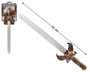 Espada Guerrera 57 cm con empuñadura de dragón bronce