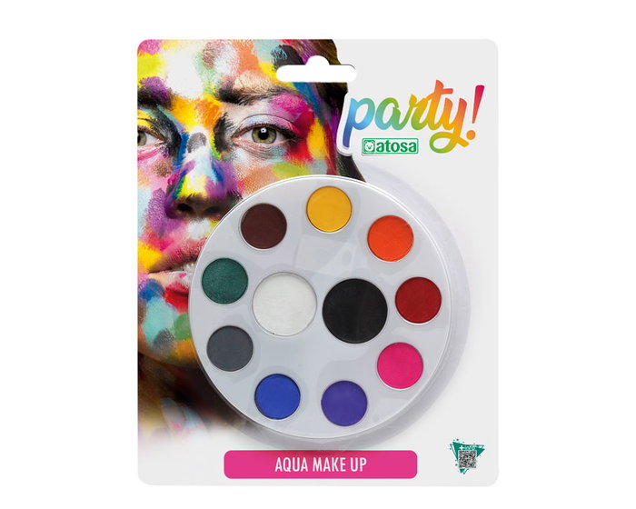 Paleta De Maquillaje Al Agua Con 10 Colores Intensos - Ideal Para Creatividad Y Fiestas Paleta De Maquillaje Al Agua Con 10 Colores Intensos - Ideal Para Creatividad Y Fiestas