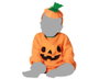 Little Pumpkin Disfraz de Calabaza con Gorro para Bebé Halloween - Mono Naranja Unisex 6-12 Meses