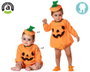 Little Pumpkin Disfraz de Calabaza con Gorro para Bebé Halloween - Mono Naranja Unisex 6-12 Meses