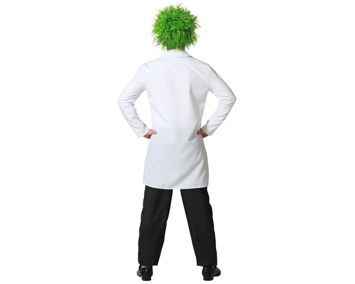 Disfraz de Científico Loco para Adulto Unisex, Bata Blanca Talla XL