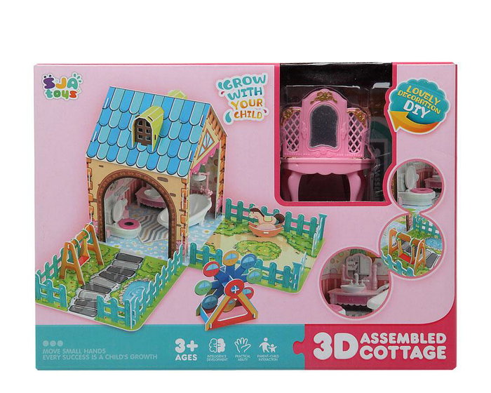 Casa Montaje Madera Y Mobiliario Puzzle 27x20 cm 1 Set Casa Montaje Madera Y Mobiliario Puzzle 27x20 cm 1 Set