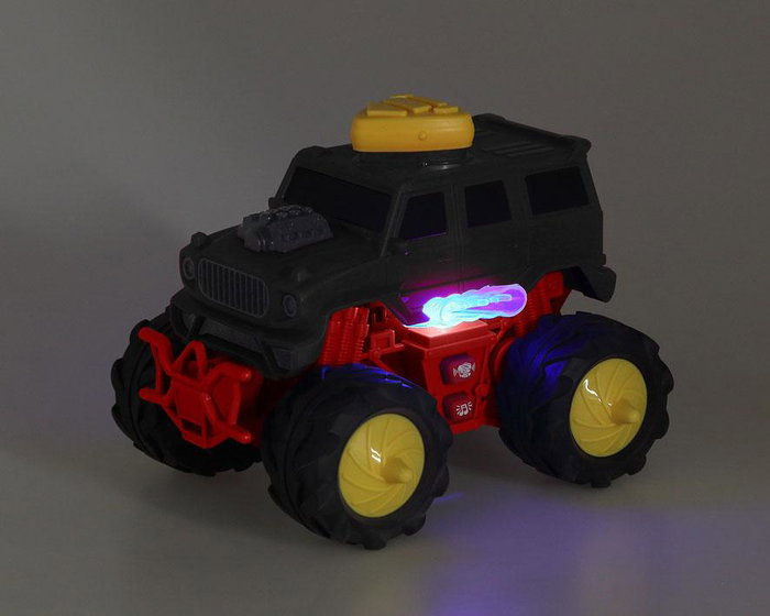 Coches Resorte Luz Sonido Blanco Negro 38x15 cm Electrico 1 Set