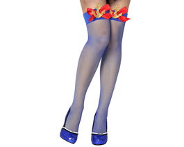 Medias Liga Marineras Azul Talla Única para Mujer Accesorio Temática Náutica Fiesta Carnaval