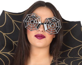 Gafas Con Diseño De Telarañas Y Arañas Para Disfraz Halloween Adulto Gris