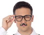 Gafas Con Bigote Negro Elegante Accesorio para Disfraces Caballero Barón Época Fiesta Carnaval