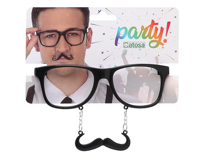 Gafas Con Bigote Negro Elegante Accesorio para Disfraces Caballero Barón Época Fiesta Carnaval