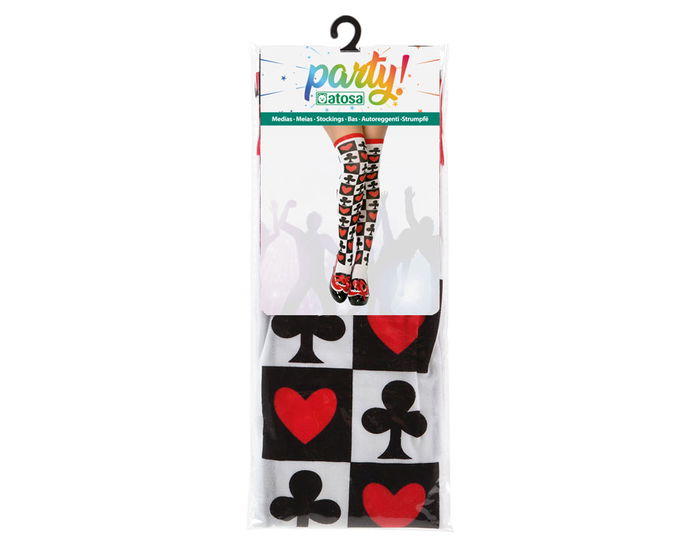 Medias Reina De Corazones Accesorios Temática Personajes De Cuento Halloween Carnaval Adulto Multicolor Polyester