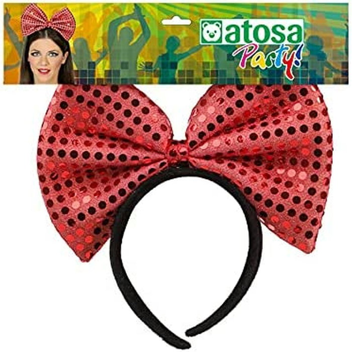 Atosa Diadema Pajarita Rojo con Lentejuelas Atosa Diadema Pajarita Rojo con Lentejuelas