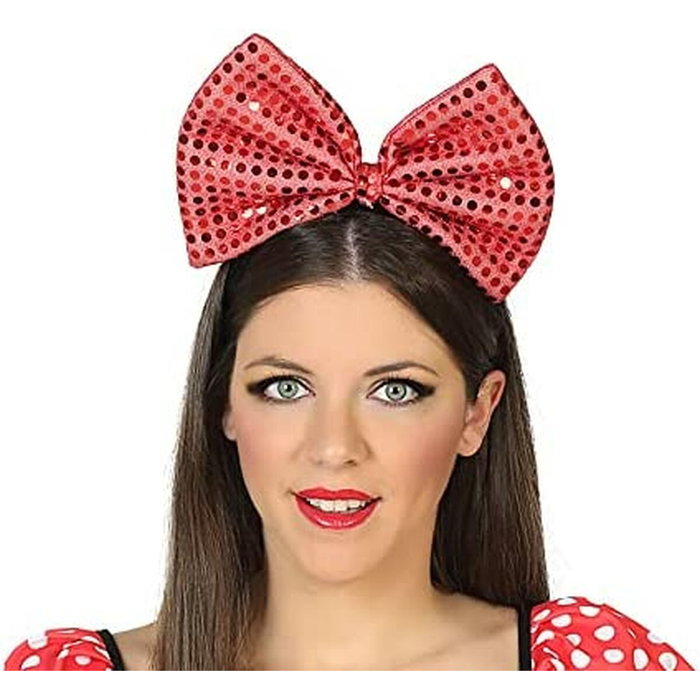 Atosa Diadema Pajarita Rojo con Lentejuelas Atosa Diadema Pajarita Rojo con Lentejuelas