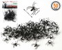 Atosa Mini Arañas Negras de Decoración para Halloween - 50 Unidades de Plástico