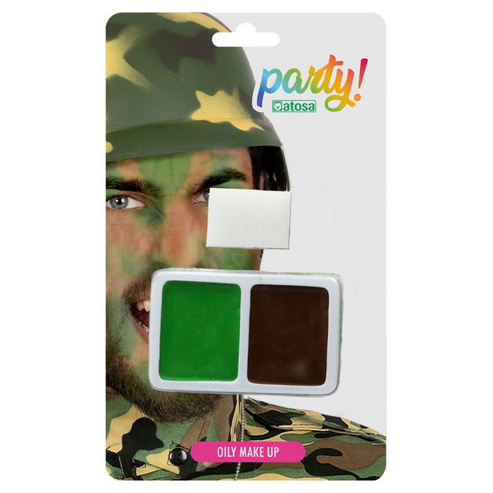 Snazaroo Kit de Maquillaje Graso Militar Camuflaje - Verde y Marrón