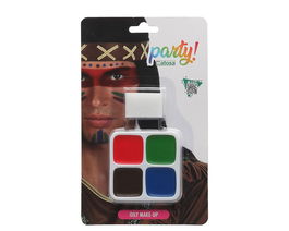 Kit Maquillaje Indio Carnaval Disfraz Tribal Adulto Multicolor