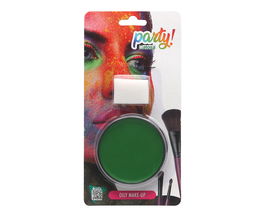 Maquillaje Cera Facial Color Verde para Disfraces y Fiestas Temáticas, Cobertura Intensa, Incluye Esponja