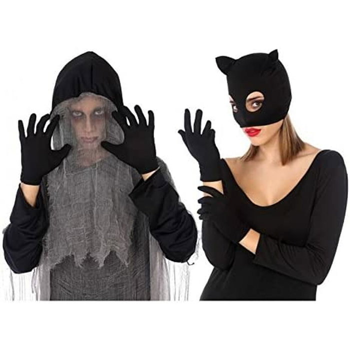 atosa Guantes negros para disfraz de villano o cabaret