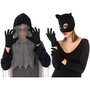 atosa Guantes negros para disfraz de villano o cabaret