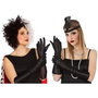 Atosa Guantes Negros Largos 42 cm para Disfraz de Villana o Cabaret