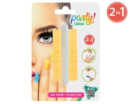 Adhesivo 2 En 1 Para Uñas Postizas Y Pestañas - Fijación Rápida y Segura para Looks de Fiesta y Disfraces