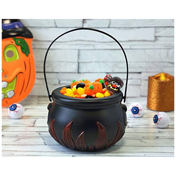 Atosa Cesta para Caramelos Halloween - Calabaza Porta Golosinas Negro