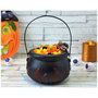 Atosa Cesta para Caramelos Halloween - Calabaza Porta Golosinas Negro