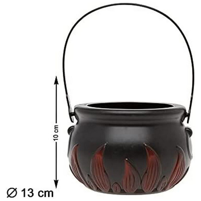 Atosa Cesta para Caramelos Halloween - Calabaza Porta Golosinas Negro